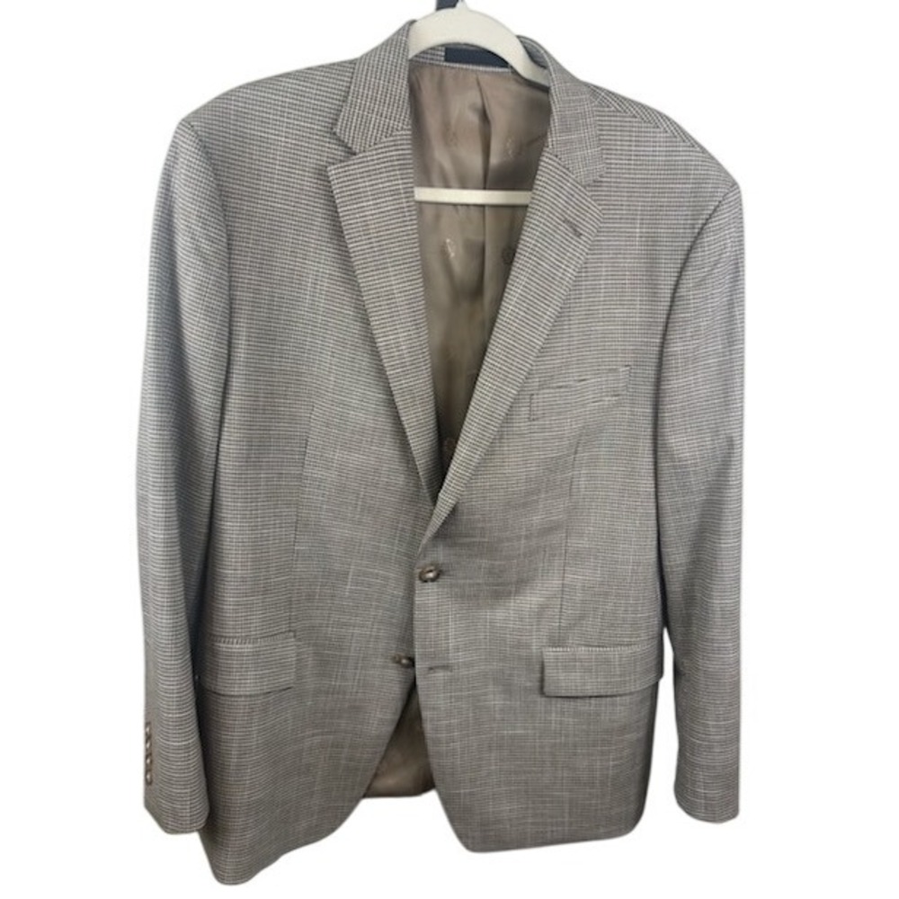 Lauren Ralph Lauren Blazer Men's Size 44R Brown Check Wool Blend Sport Coat
